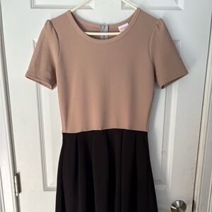 LulaRoe 2-tone dress (brown/black) size Small
